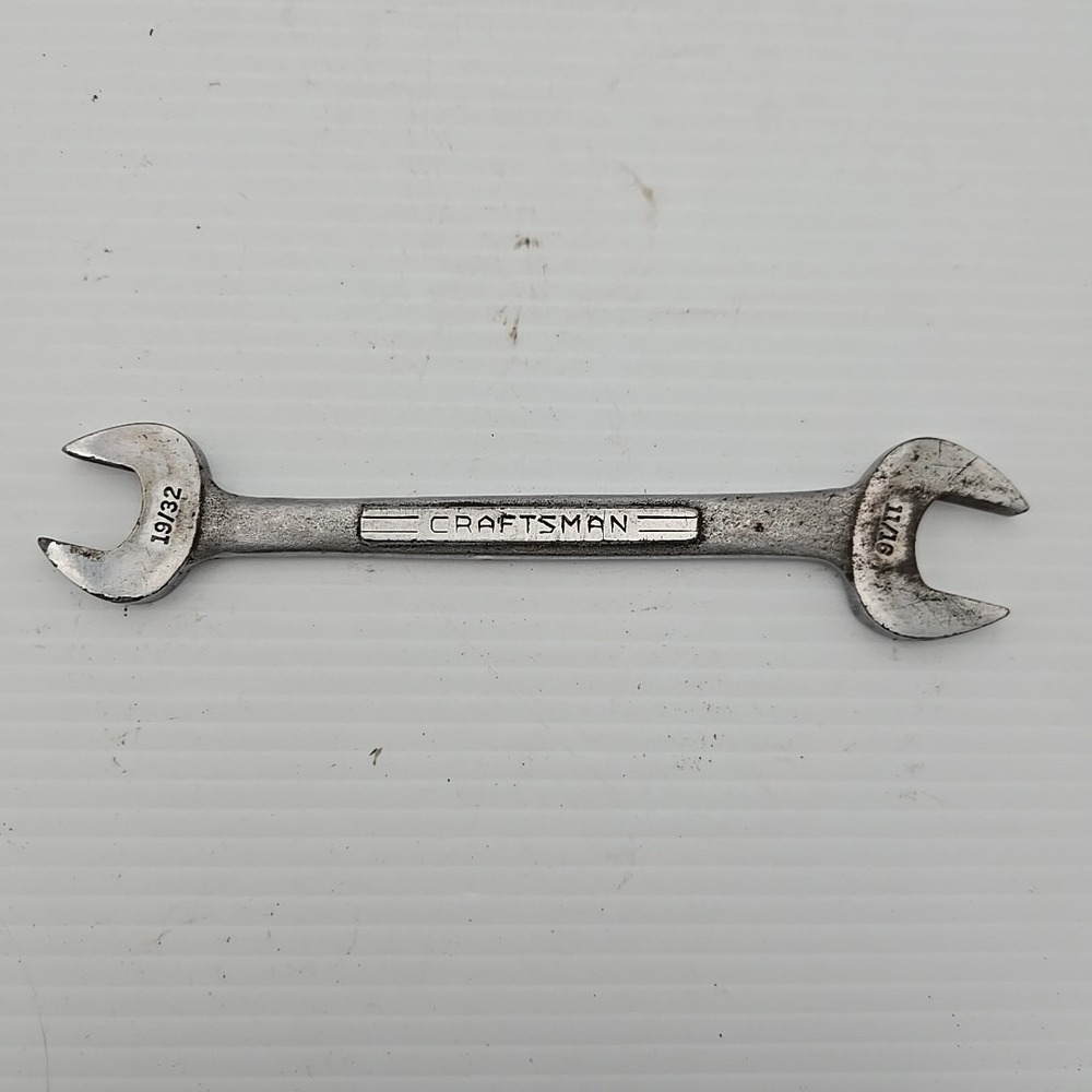 Vintage Craftsman 19/32 x 11/16 Wrench V Series Forged in USA Open End Tool
